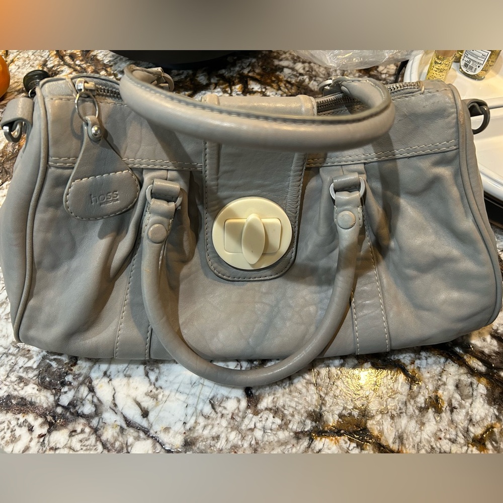Hoss intropia grey soft leather purse